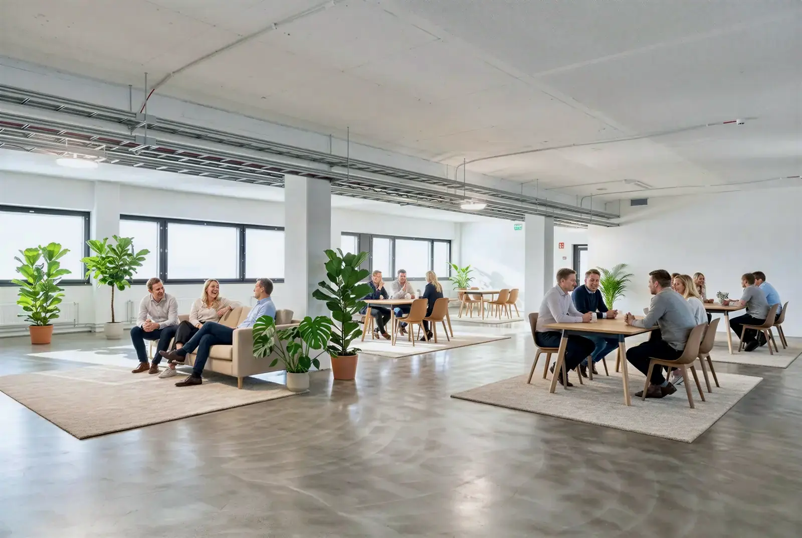 Jälkeen:Havainne kuva toimistotilasta käsittelyn jälkeen